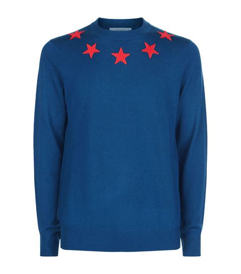 givenchy star sweater blue|givenchy sweater cheap.